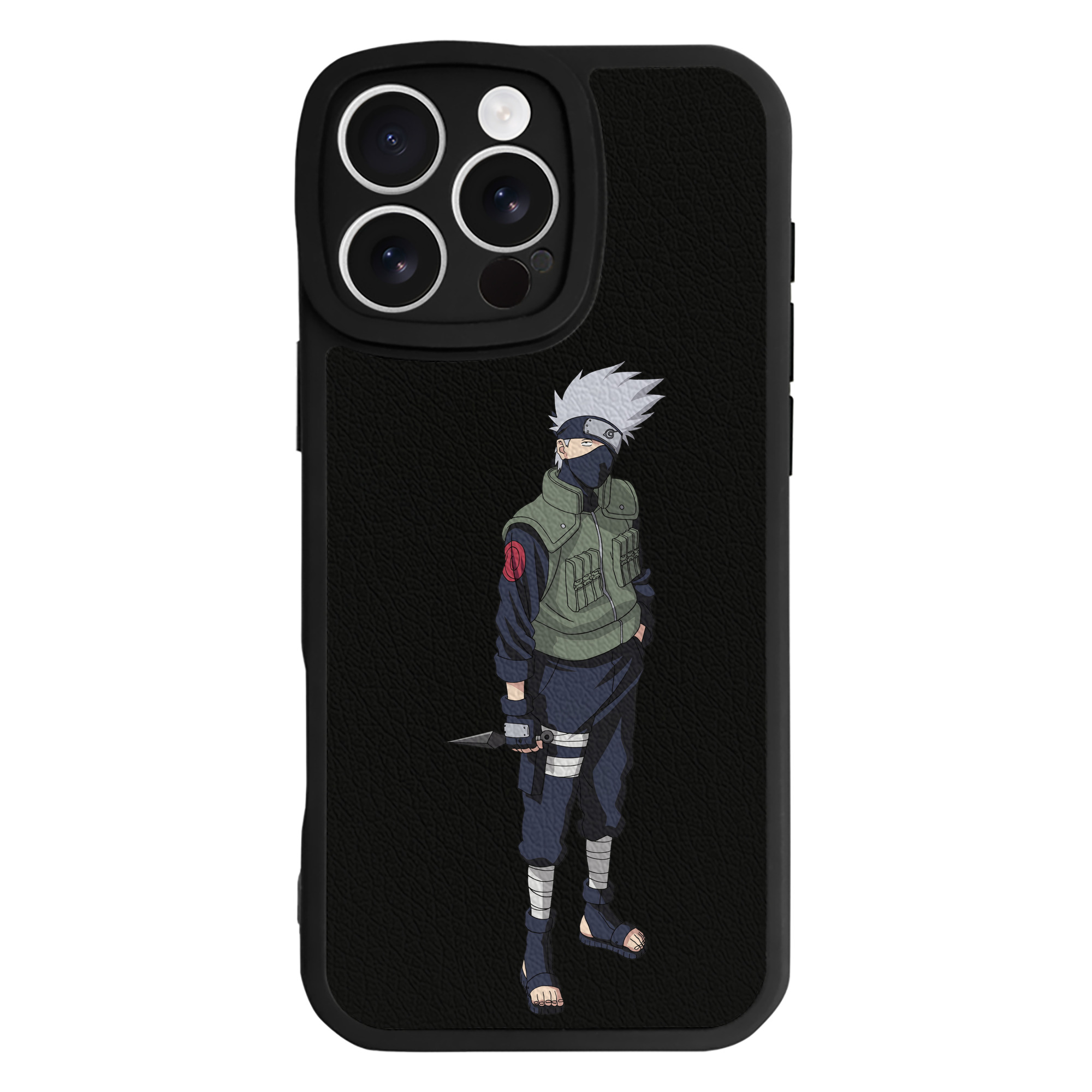 （画像用） NARUTO -ナルト- はたけ カカシ Hatake Kakashi 【iPhone 16シリーズ対応】シリコンスマホケース（レザー調） 材質：シリコン